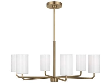 Generation Lighting Rhett 6-Light Satin Bronze Cylinder Chandelier GENGLC1026SB