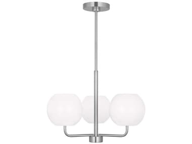 Generation Lighting Rory 3-Light Brushed Steel Globe Chandelier GENGLC1043BS