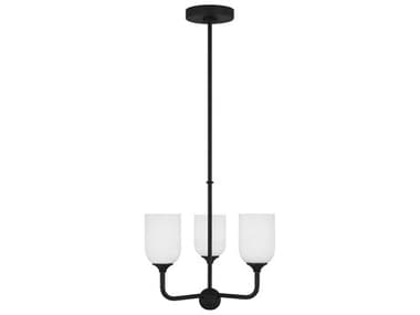 Generation Lighting Emile 16" Wide 3-Light Midnight Black Chandelier GENGLC1073MBK