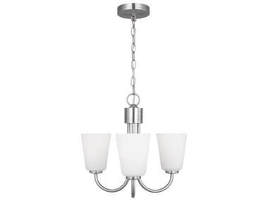 Generation Lighting Miles 3-Light Brushed Nickel Bell Chandelier GENGLC1123BS