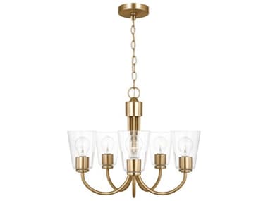 Generation Lighting Miles 5-Light Satin Brass Bell Chandelier GENGLC1145SB
