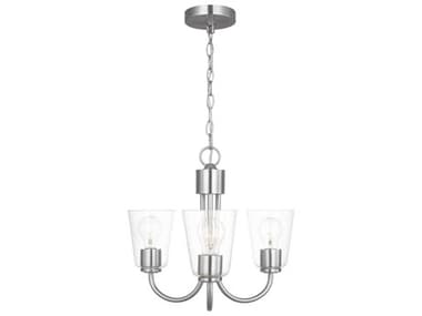 Generation Lighting Miles 3-Light Brushed Nickel Bell Chandelier GENGLC1153BS