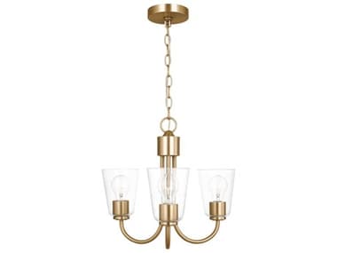 Generation Lighting Miles 3-Light Satin Brass Bell Chandelier GENGLC1153SB