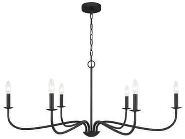 Generation Lighting Abells 6-Light Midnight Black Chandelier GENGLC1196MBK