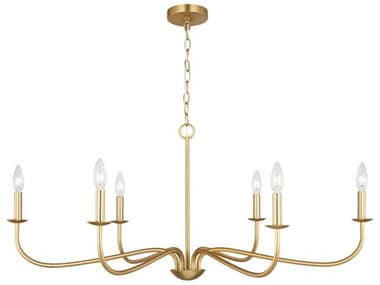 Generation Lighting Abells 6-Light Satin Brass Chandelier GENGLC1196SB