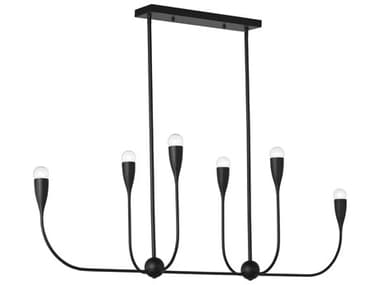 Generation Lighting Maya 6-Light Midnight Black Island Pendant GENGLC1226MBK