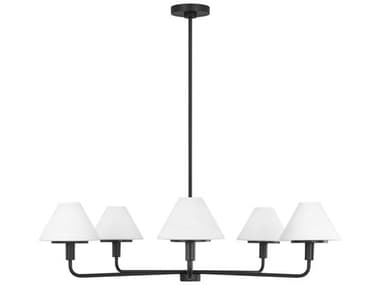 Generation Lighting Mendota 5-Light Midnight Black Chandelier GENGLC1235MBK