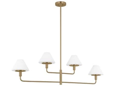 Generation Lighting Mendota 4-Light Satin Brass Chandelier GENGLC1244SB