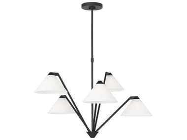 Generation Lighting Werley 5-Light Midnight Black Chandelier GENGLC1255MBK