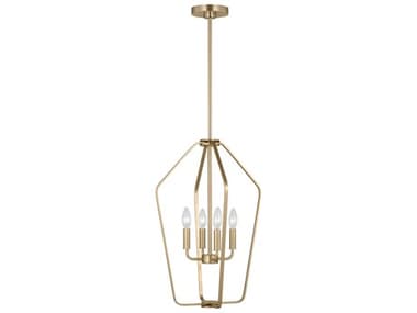 Generation Lighting Kennan 4-Light Satin Brass Chandelier GENGLC1264SB