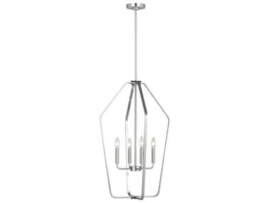 Generation Lighting Kennan 4-Light Brushed Nickel Chandelier GENGLC1274BS