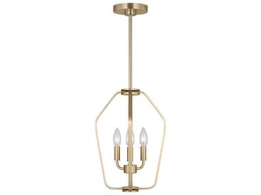 Generation Lighting Kennan 3-Light Satin Brass Chandelier GENGLC1283SB