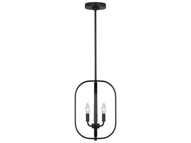 Generation Lighting Loretto 3-Light Midnight Black Chandelier GENGLC1293MBK