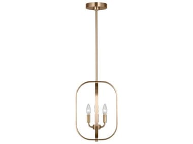 Generation Lighting Loretto 3-Light Satin Brass Chandelier GENGLC1293SB