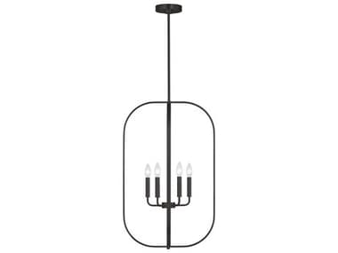 Generation Lighting Loretto 6-Light Midnight Black Chandelier GENGLC1316MBK
