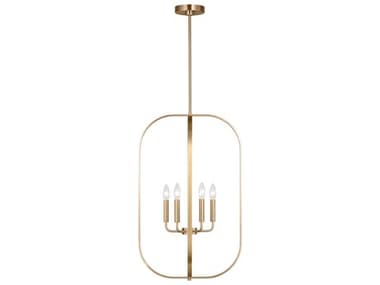 Generation Lighting Loretto 6-Light Satin Brass Chandelier GENGLC1316SB