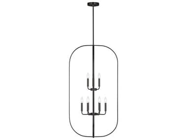 Generation Lighting Loretto 9-Light Midnight Black Chandelier GENGLC1329MBK