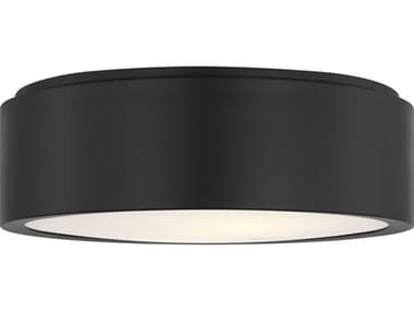 Generation Lighting Albee 2-Light Midnight Black Round Flush Mount GENGLF1032MBK