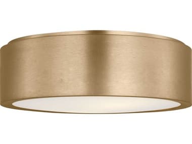 Generation Lighting Albee 2-Light Satin Brass Round Flush Mount GENGLF1032SB