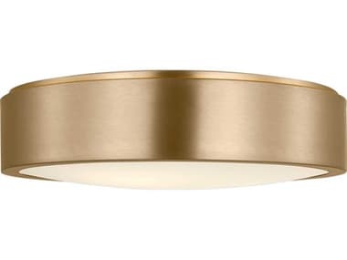 Generation Lighting Albee 2-Light Satin Brass Round Flush Mount GENGLF1053SB