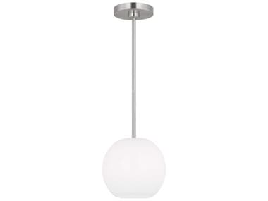 Generation Lighting Rory 8" 1-Light Brushed Steel Globe Mini Pendant GENGLP1011BS