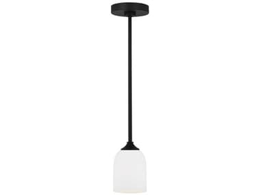 Generation Lighting Emile 4" 1-Light Midnight Black Mini Pendant GENGLP1021MBK