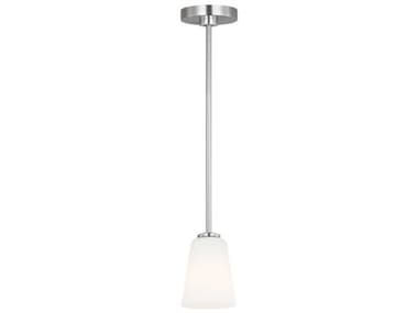 Generation Lighting Miles 1-Light Brushed Nickel Bell Mini Pendant GENGLP1031BS