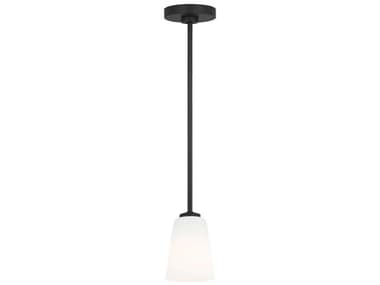 Generation Lighting Miles 1-Light Midnight Black Bell Mini Pendant GENGLP1031MBK