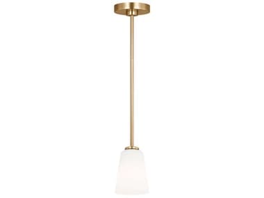 Generation Lighting Miles 1-Light Satin Brass Bell Mini Pendant GENGLP1031SB