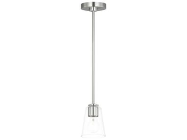 Generation Lighting Miles 1-Light Brushed Nickel Bell Mini Pendant GENGLP1041BS
