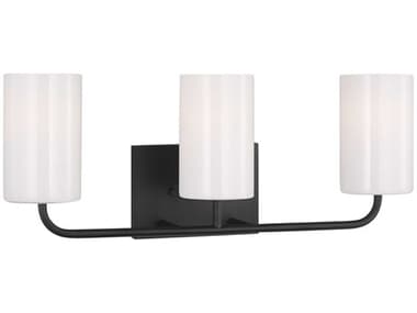 Generation Lighting Rhett 3-Light Midnight Black Vanity Light GENGLV1003MBK