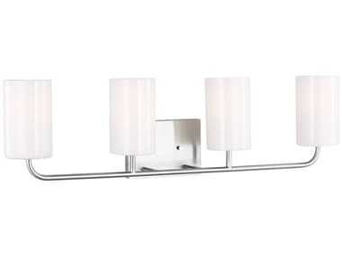 Generation Lighting Rhett 4-Light Brushed Steel Vanity Light GENGLV1004BS