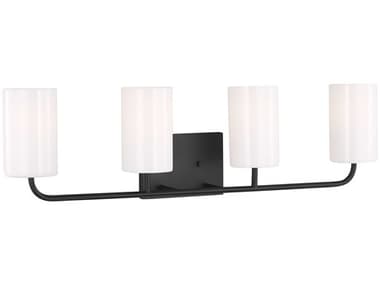 Generation Lighting Rhett 4-Light Midnight Black Vanity Light GENGLV1004MBK