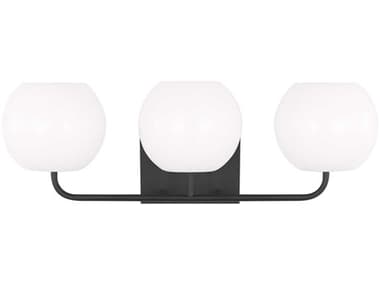 Generation Lighting Rory 3-Light Midnight Black Vanity Light GENGLV1013MBK