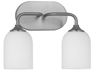 Generation Lighting Emile 13" Wide 2-Light Brushed Steel Vanity Light GENGLV1022BS