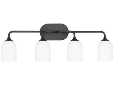 Generation Lighting Emile 31" Wide 4-Light Midnight Black Vanity Light GENGLV1024MBK