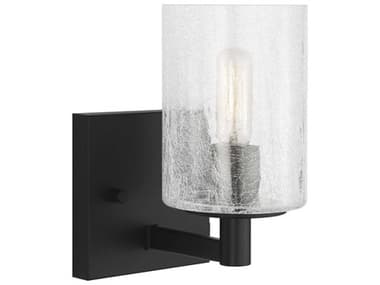 Generation Lighting Parker 1-Light Midnight Black Wall Sconce GENGLV1031MBK