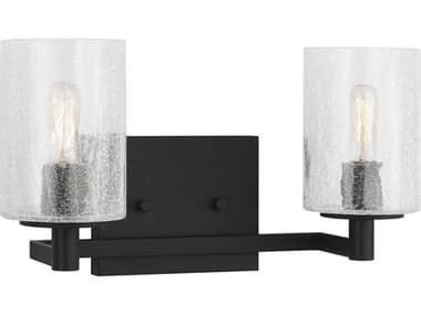 Generation Lighting Parker 2-Light Midnight Black Vanity Light GENGLV1032MBK