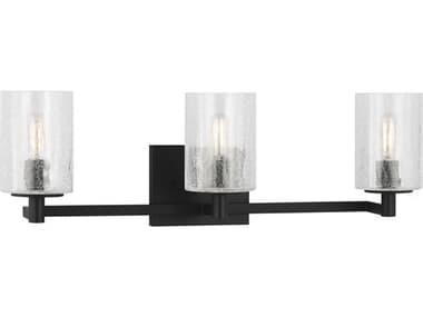 Generation Lighting Parker 3-Light Midnight Black Vanity Light GENGLV1033MBK