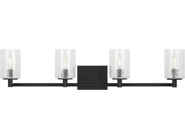 Generation Lighting Parker 4-Light Midnight Black Vanity Light GENGLV1034MBK