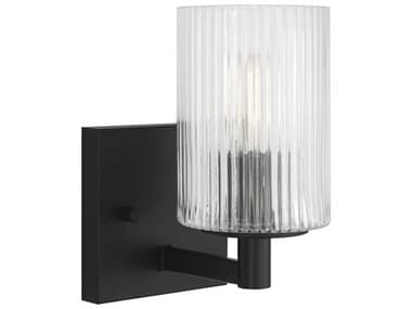 Generation Lighting Lando 1-Light Midnight Black Wall Sconce GENGLV1041MBK