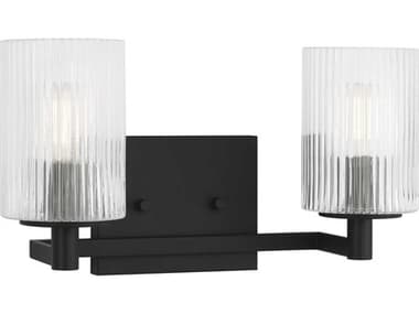 Generation Lighting Lando 2-Light Midnight Black Vanity Light GENGLV1042MBK