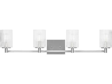 Generation Lighting Lando 4-Light Brushed Steel Vanity Light GENGLV1044BS