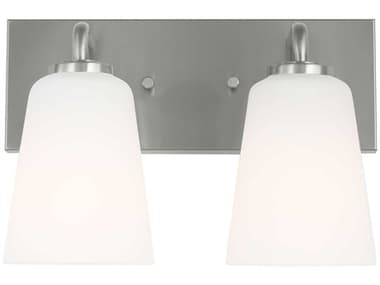 Generation Lighting Miles 2-Light Brushed Nickel Vanity Light GENGLV1052BS