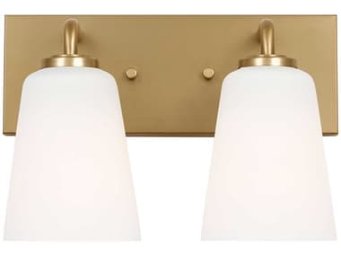 Generation Lighting Miles 2-Light Satin Brass Vanity Light GENGLV1052SB