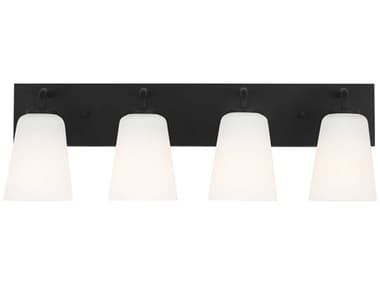 Generation Lighting Miles 4-Light Midnight Black Vanity Light GENGLV1054MBK