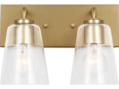 Generation Lighting Miles 2-Light Satin Brass Vanity Light GENGLV1062SB