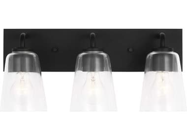 Generation Lighting Miles 3-Light Midnight Black Vanity Light GENGLV1063MBK