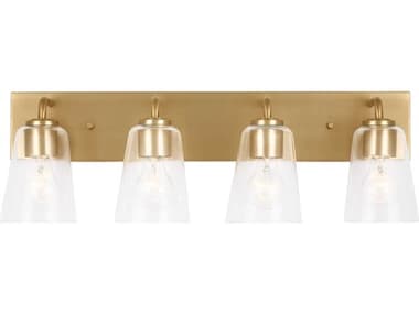 Generation Lighting Miles 4-Light Satin Brass Vanity Light GENGLV1064SB