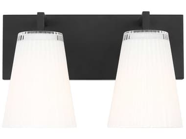 Generation Lighting Upson 2-Light Midnight Black Vanity Light GENGLV1102MBK
